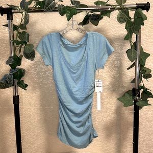 Caslon Vneck SS Top, Size S, Blue